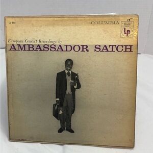 Louis Armstrong Columbia Ambassador Satch Album Cover - Cream and Black